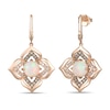 Thumbnail Image 0 of Le Vian Neopolitan Opal Earrings 1/2 ct tw Diamonds 14K Strawberry Gold