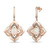 Thumbnail Image 0 of Le Vian Neopolitan Opal Earrings 1/2 ct tw Diamonds 14K Strawberry Gold