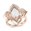Thumbnail Image 0 of Le Vian Neopolitan Opal Ring 1/3 ct tw Diamonds 14K Strawberry Gold