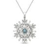 Thumbnail Image 0 of Blue Topaz & Lab-Created White Sapphire Necklace