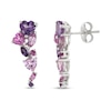 Thumbnail Image 0 of Amethyst & Lab-Created Pink Sapphire Earrings Sterling Silver