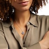 Thumbnail Image 4 of Amethyst & Lab-Created White Sapphire Heart Necklace Sterling Silver 18&quot;
