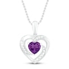 Thumbnail Image 0 of Amethyst Heart Necklace 18"