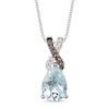 Thumbnail Image 0 of Le Vian Aquamarine Necklace 1/15 ct tw Diamonds 14K Vanilla Gold