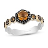 Thumbnail Image 1 of Disney Treasures Winnie the Pooh Citrine & Black Diamond Ring 1/10 ct tw 10K Yellow Gold/Sterling Silver