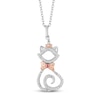 Thumbnail Image 0 of Disney Treasures The Aristocats Pink Tourmaline & Diamond Necklace 1/10 ct tw Sterling Silver & 10K Rose Gold 17"