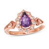 Le Vian Amethyst Ring 1/5 ct tw Diamonds 14K Strawberry Gold