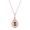 Thumbnail Image 0 of Le Vian Chocolate Quartz Necklace 3/8 ct tw Diamonds 14K Strawberry Gold 18"