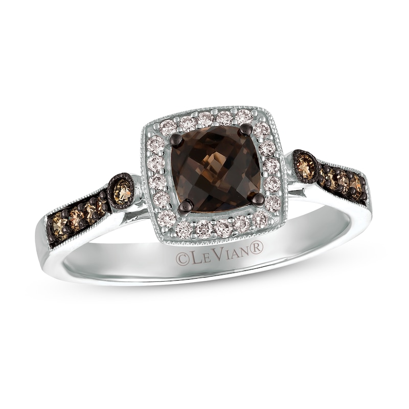 Main Image 1 of Le Vian Chocolate Quartz 1/4 ct tw Diamonds 14K Vanilla Gold