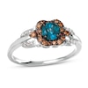 Thumbnail Image 1 of Le Vian Blue Topaz Ring 1/5 ct tw Diamonds 14K Vanilla Gold