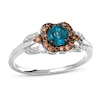 Thumbnail Image 0 of Le Vian Blue Topaz Ring 1/5 ct tw Diamonds 14K Vanilla Gold