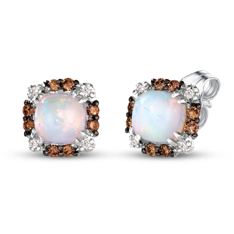 Le Vian Opal Earrings 1/8 ct tw Diamonds 14K Vanilla Gold