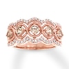 Thumbnail Image 0 of Morganite Ring 1/4 ct tw Diamonds 10K Rose Gold