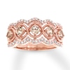 Thumbnail Image 1 of Morganite Ring 1/4 ct tw Diamonds 10K Rose Gold