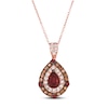Thumbnail Image 0 of Le Vian Garnet Necklace 5/8 ct tw Diamonds 14K Strawberry Gold