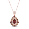 Thumbnail Image 1 of Le Vian Garnet Necklace 5/8 ct tw Diamonds 14K Strawberry Gold