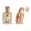 Thumbnail Image 1 of Le Vian Mint Julep Quartz Earrings 3/4 ct tw Diamonds 14K Strawberry Gold