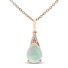Thumbnail Image 1 of Opal Necklace Diamond Accent 10K Rose Gold 18&quot;