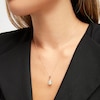 Thumbnail Image 1 of Opal Necklace Diamond Accent 10K Rose Gold 18"