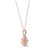 Thumbnail Image 1 of Le Vian Morganite Necklace 1/10 ct tw Diamonds 14K Strawberry Gold