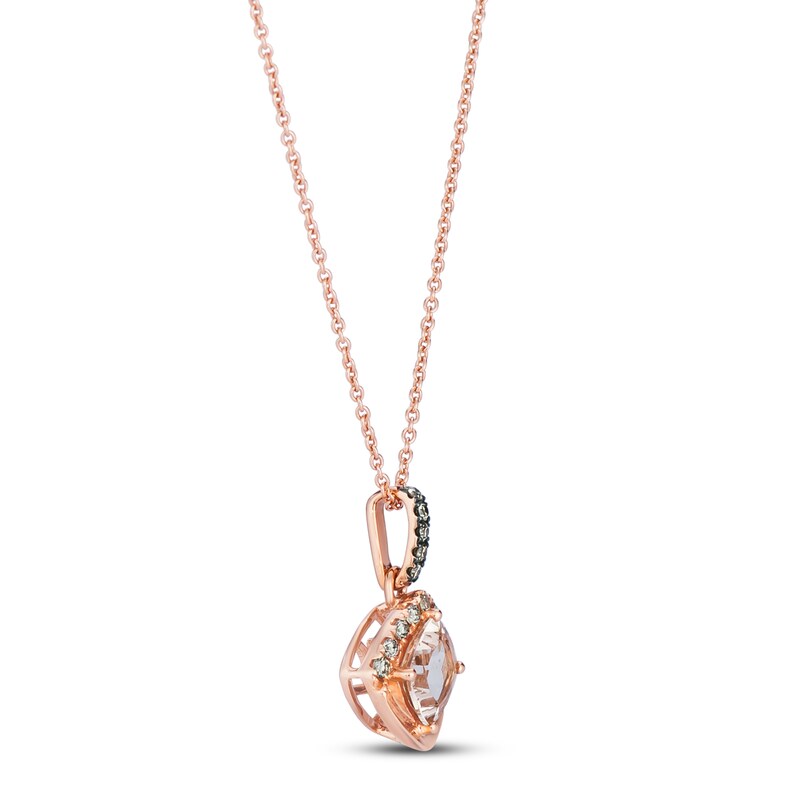 Le Vian Morganite Necklace 1/10 ct tw Diamonds 14K Strawberry Gold