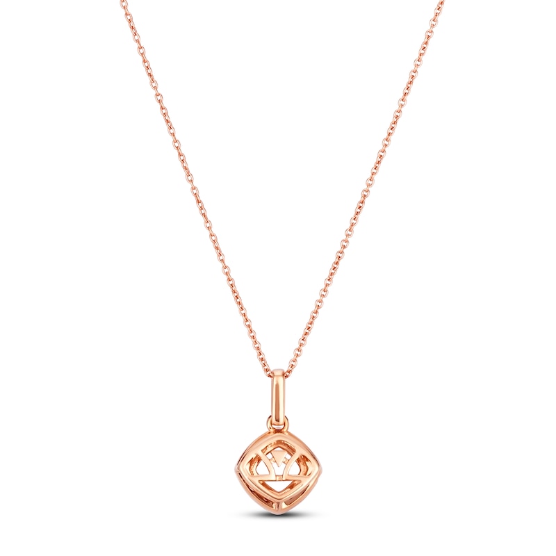 Le Vian Morganite Necklace 1/10 ct tw Diamonds 14K Strawberry Gold