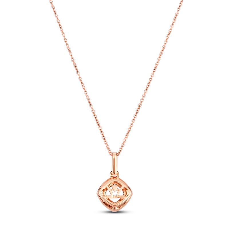 Main Image 3 of Le Vian Morganite Necklace 1/10 ct tw Diamonds 14K Strawberry Gold
