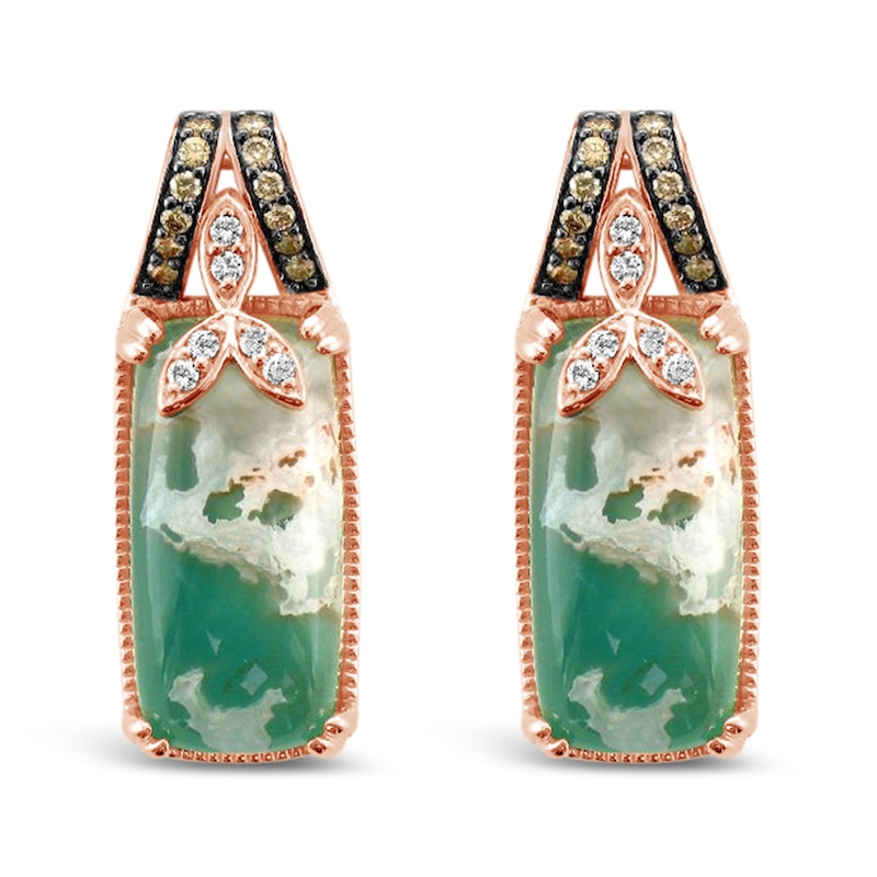 Main Image 1 of Le Vian Aquaprase Earrings 1/3 ct tw Diamonds 14K Strawberry Gold