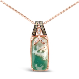 Le Vian Aquaprase Necklace 1/6 ct tw Diamonds 14K Strawberry Gold 18"