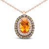 Thumbnail Image 1 of Le Vian Citrine Necklace 1/3 ct tw Diamonds 14K Strawberry Gold 18&quot;