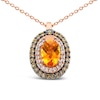 Thumbnail Image 0 of Le Vian Citrine Necklace 1/3 ct tw Diamonds 14K Strawberry Gold 18"