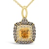 Le Vian Citrine Necklace 5/8 ct tw Diamonds 14K Honey Gold 18"
