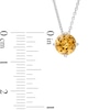 Thumbnail Image 1 of Citrine Solitaire Necklace Sterling Silver 18"