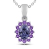 Thumbnail Image 0 of Tanzanite & Amethyst Necklace Sterling Silver 18"