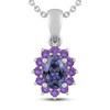 Thumbnail Image 0 of Tanzanite & Amethyst Necklace Sterling Silver 18"