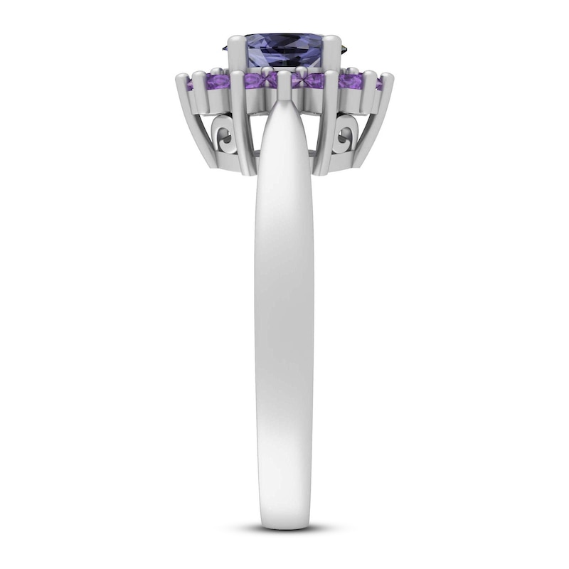 Main Image 2 of Tanzanite & Amethyst Ring Sterling Silver