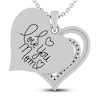 Thumbnail Image 4 of Amethyst MOM Heart Necklace Sterling Silver 18&quot;