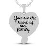 Thumbnail Image 3 of Garnet MOM Heart Necklace Sterling Silver 18&quot;