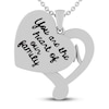 Thumbnail Image 4 of Garnet MOM Heart Necklace Sterling Silver 18&quot;