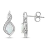 Thumbnail Image 0 of Lab-Created Opal & White Lab-Created Sapphire Earrings Sterling Silver