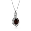 Garnet & Lab-Created Sapphire Necklace in Sterling Silver