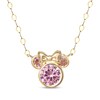 Thumbnail Image 0 of Children's Minnie Mouse Pink Cubic Zirconia Necklace 14K Yellow Gold 13"