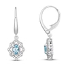 Thumbnail Image 1 of Aquamarine Drop Earrings 1/5 ct tw Diamonds 10K White Gold