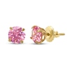 Thumbnail Image 0 of Children's Pink Cubic Zirconia Stud Earrings 14K Yellow Gold
