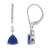 Thumbnail Image 1 of Tanzanite & Diamond Accent Drop Earrings 10K White Gold