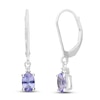 Thumbnail Image 1 of Tanzanite & Diamond Drop Earrings 1/20 ct tw 10K White Gold