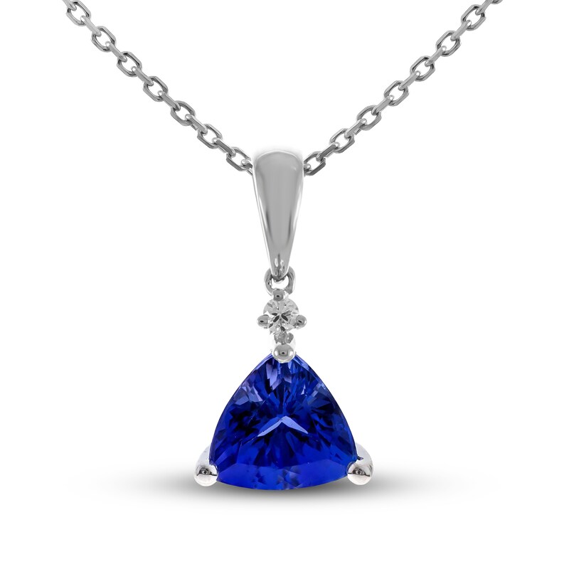 Tanzanite Diamond Accent Necklace 10k White Gold 18 Kay - Tanzanite Teardrop Pendant White Gold