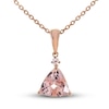 Thumbnail Image 0 of Morganite & Diamond Accent Necklace 10K Rose Gold 18"