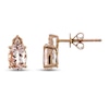 Thumbnail Image 1 of Morganite & Diamond Accent Earrings 10K Rose Gold