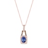 Thumbnail Image 1 of Le Vian Tanzanite Necklace 1/2 ct tw Diamonds 14K Strawberry Gold 18&quot;